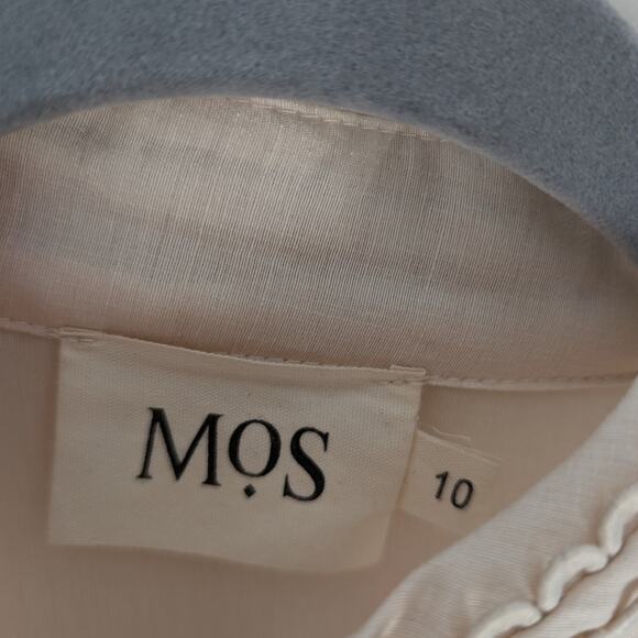 NWOT MOS The Label Ivory Meadow Blouse Button Linen Blend Long Sleeve, size US 6 - Picture 4 of 10